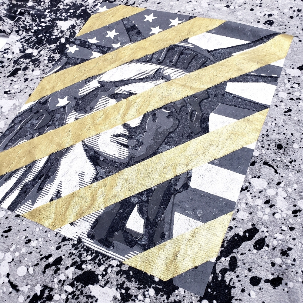 Encrypted Statue/Liberty Black Spatter Tshirt - Picture 7 of 7